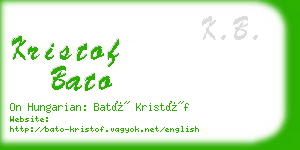 kristof bato business card